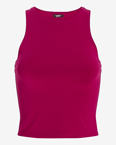 Body Contour Cropped High Neck Tank | Express
