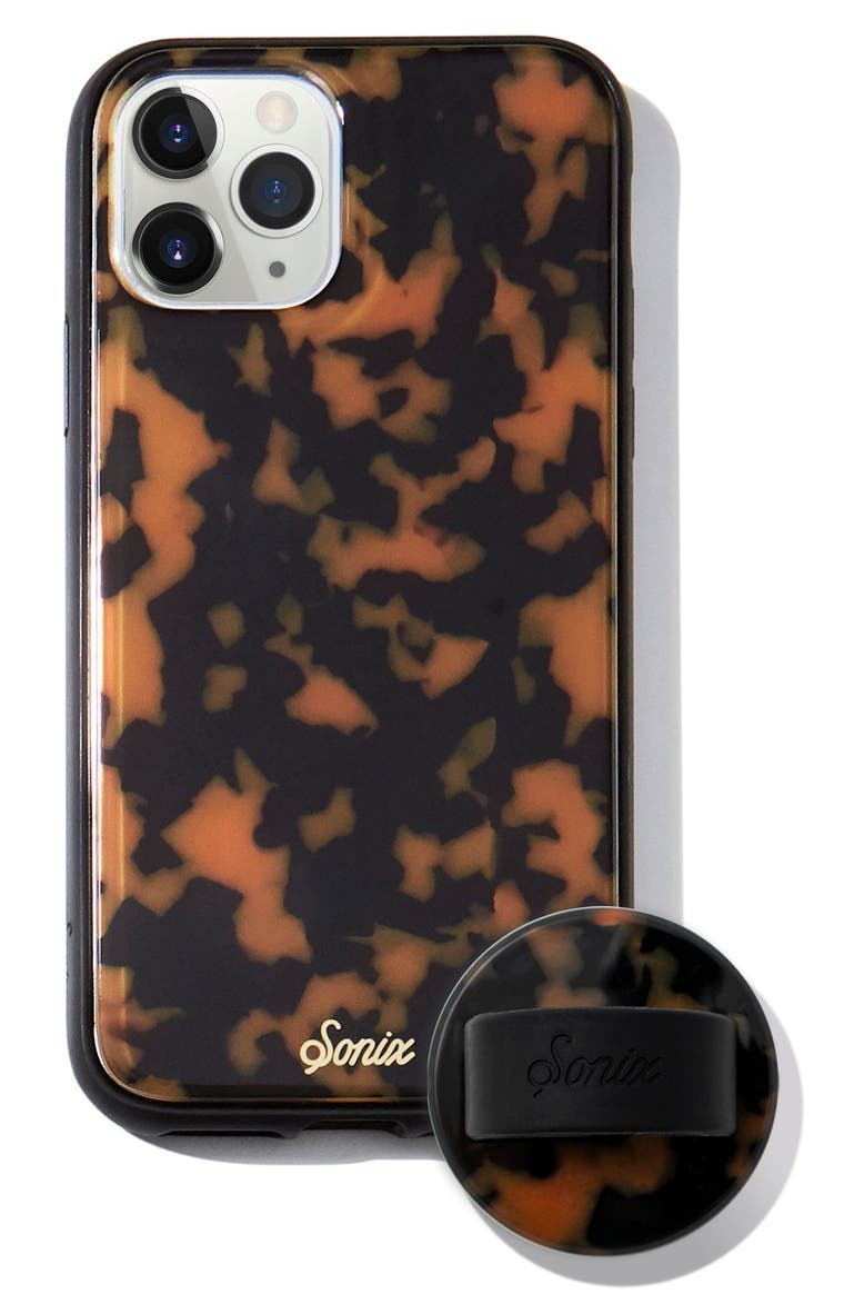 Brown Tort Phone 11 Pro Case & Slide Silicone Phone Ring | Nordstrom
