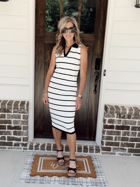Amazon dress - LIMITED deal today! Only $22 - wearing size small - comes in 6 color options  

Linked up shoe options 

#LTKOver40 #LTKFindsUnder50 #LTKStyleTip