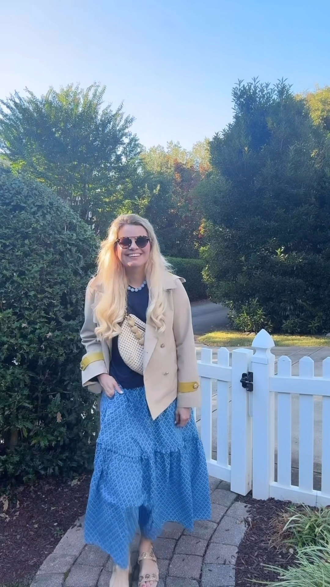 What I wore to the school store
favorite basic tee - relaxed for, I sized down to a small
favorite cropped rain coat trench sized down to a small
Love this skirt so much - the stretchy waistband, the ruffle detail and the buttons 
Favorite comfy shoes 
Sling bag and heart collar I’m wearing always on repeat 
Use code BECKY25 on the jewelry 

#LTKItBag #LTKTravel #LTKShoeCrush