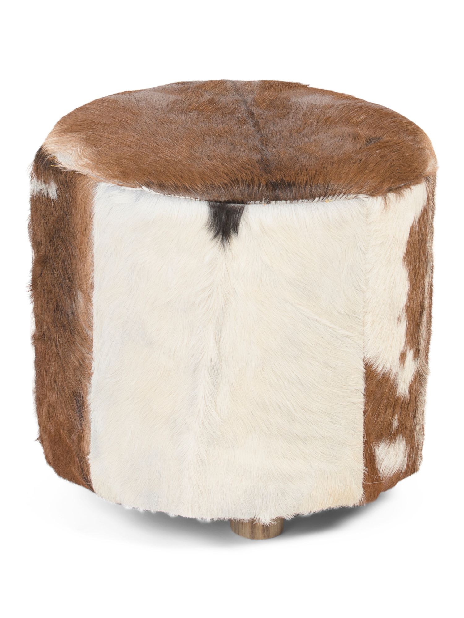 18in Haircalf Ottoman | TJ Maxx