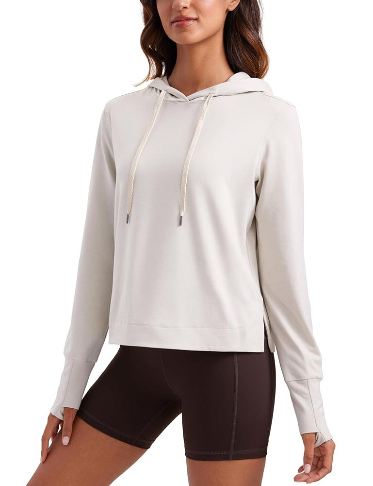 CRZ YOGA Cloud Jersey Pullover Hoodies for Women Long Sleeve Hooded Workout Sweat Shirts Casual Y... | Amazon (US)