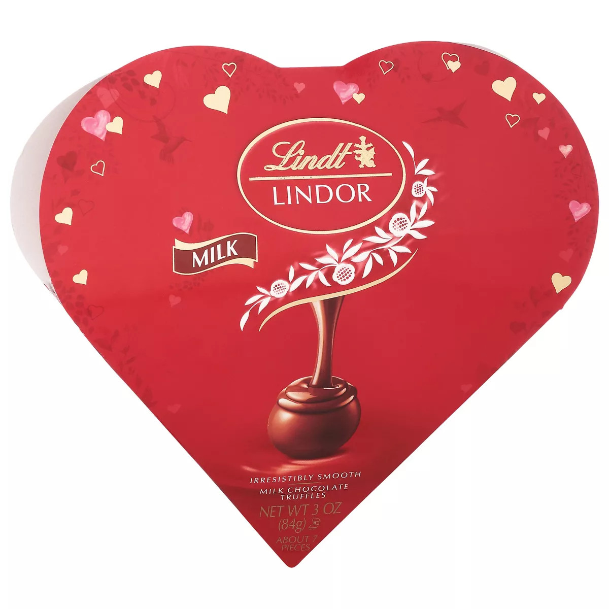 Lindor Valentine's Milk Chocolate Truffles Heart - 3oz | Target