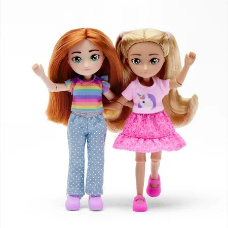 Hey Bestie Millie & Hannah Set of 2 (5.5-inch) Bendable Fashion Dolls, Red Hair & Brown Hair, Kids Ages 3 & Up | Walmart (US)