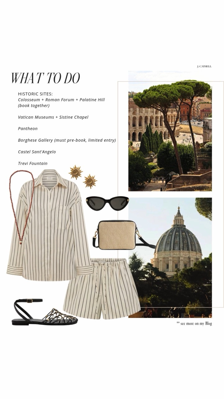 Dreaming of a Roman holiday? 🇮🇹✨

From luxury hotels and unforgettable restaurants to iconic landmarks, shopping, and charming cafés, I rounded up everything to see, do, and wear in Rome. Consider this your guide to experiencing the Eternal City in style.

Shop the full Rome travel edit below. 🤍

#Rome #RomeItaly #ItalyTravel #RomanHoliday #EuropeanSummer #LuxuryTravel #TravelGuide #LTKStyle #VacationStyle #ItalyVacation

#LTKTravel #LTKSeasonal #LTKOver40 #LTKTravel