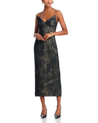AQUA Swirl Jacquard Corset Gown - Exclusive  | Bloomingdale's Women | Bloomingdale's (US)