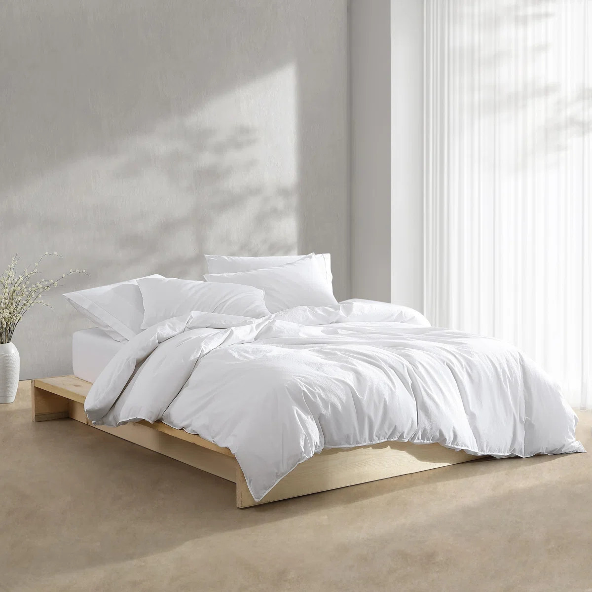 Calvin Klein Washed Percale Cotton Solid Comforter Set | Wayfair North America