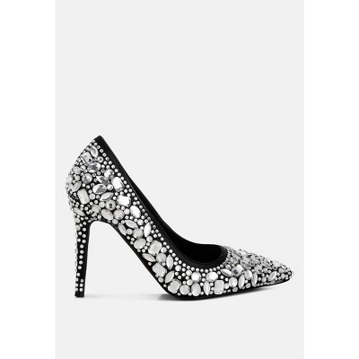 London Rag Womens Iceout Diamante & Rhinestone Embellishments Pumps 9.5 | Target