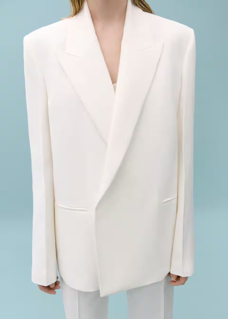 Suit blazer with adjustable back strap  -  Women | Mango USA | MANGO (US)