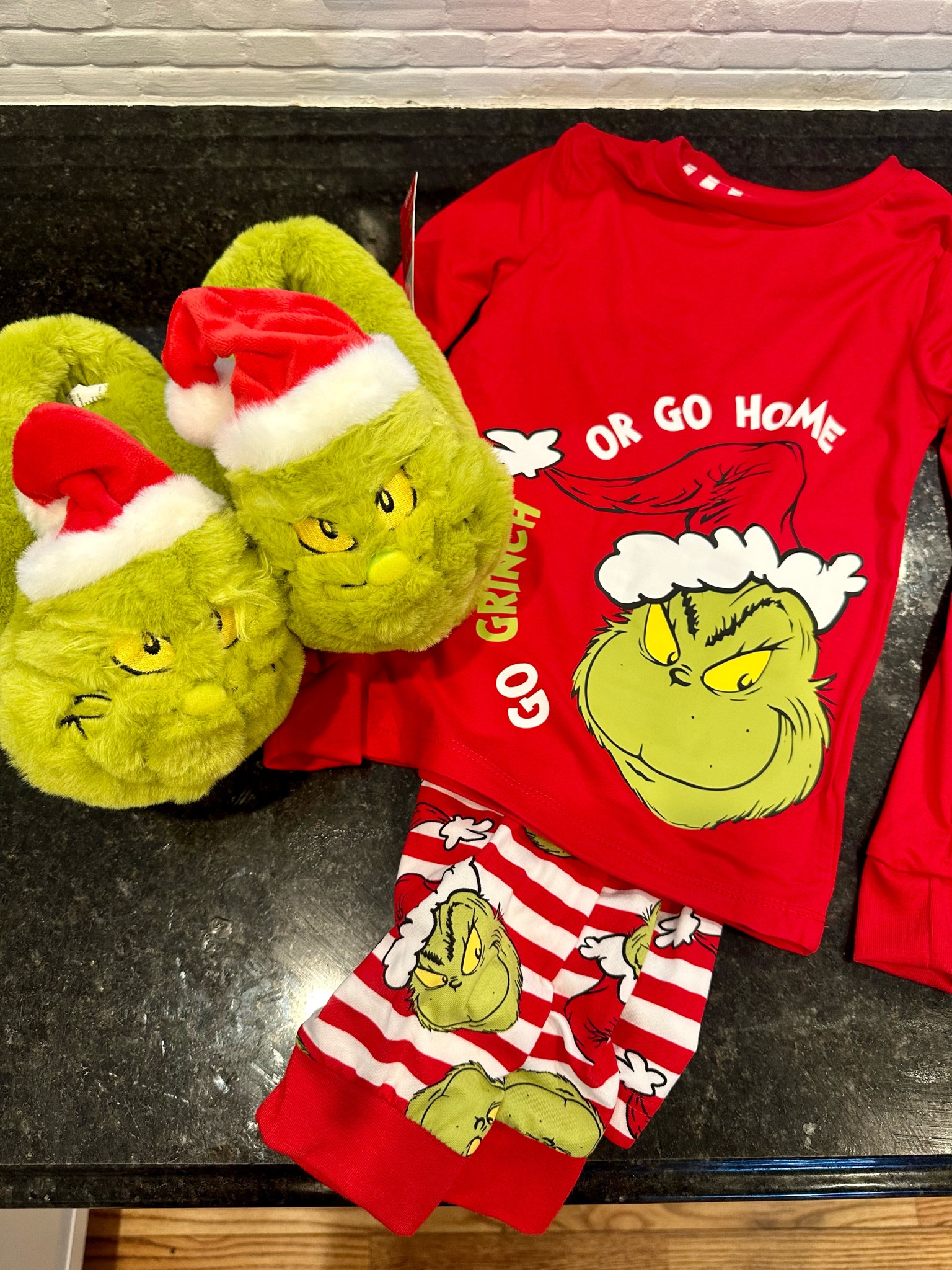 Grinch slippers and pajamas for Christmas! 

#LTKHoliday #LTKKids #LTKFamily
