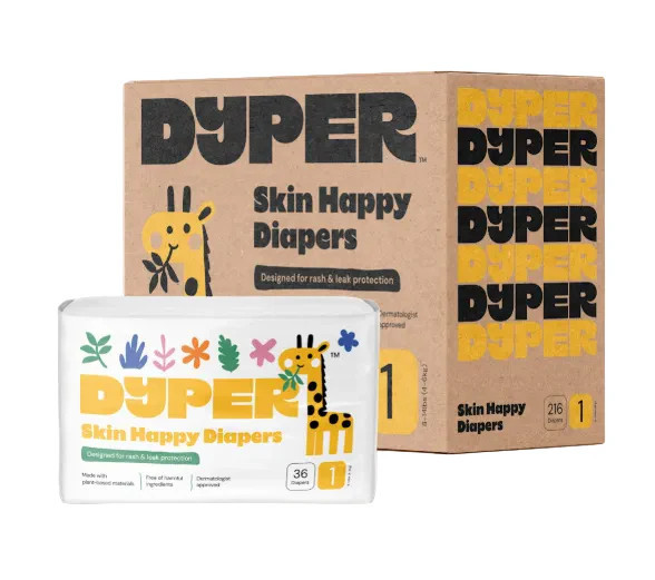 DYPER Skin Happy Diapers, 1- 216 Ct | GoodBuy Gear