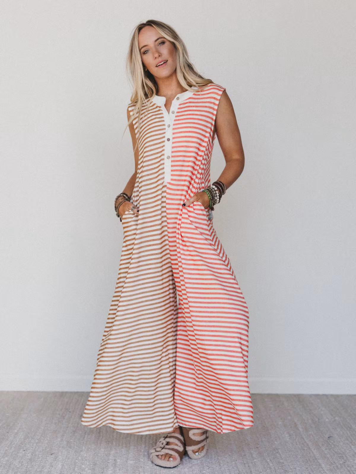 Daphne Striped Wide Leg Jumpsuit — Three Bird Nest | Three Bird Nest