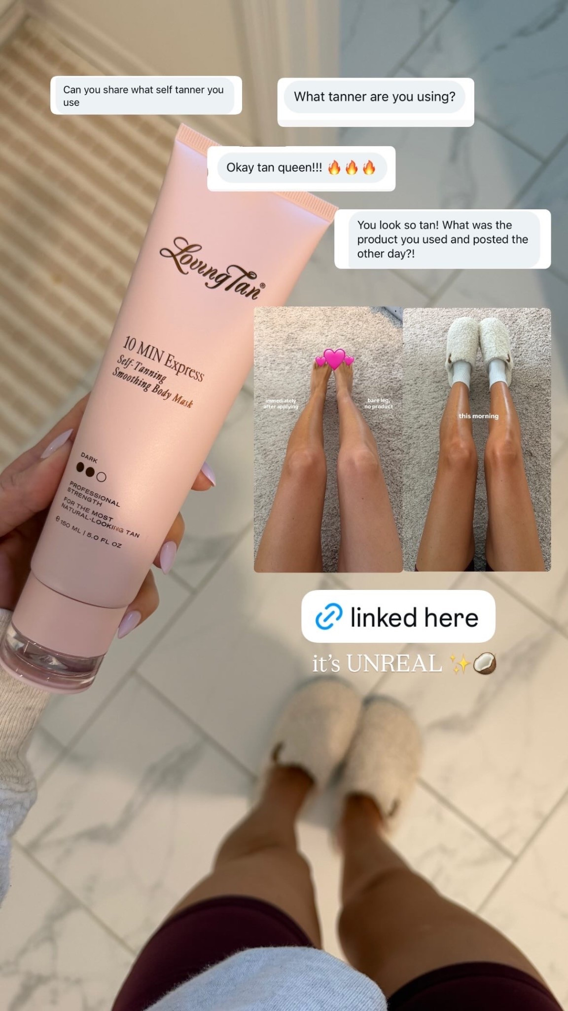 Still can’t get over this 10 min tan!!! UNREAL ✨🥥😍

#LTKselfcare #LTKBeauty #LTKgrwm