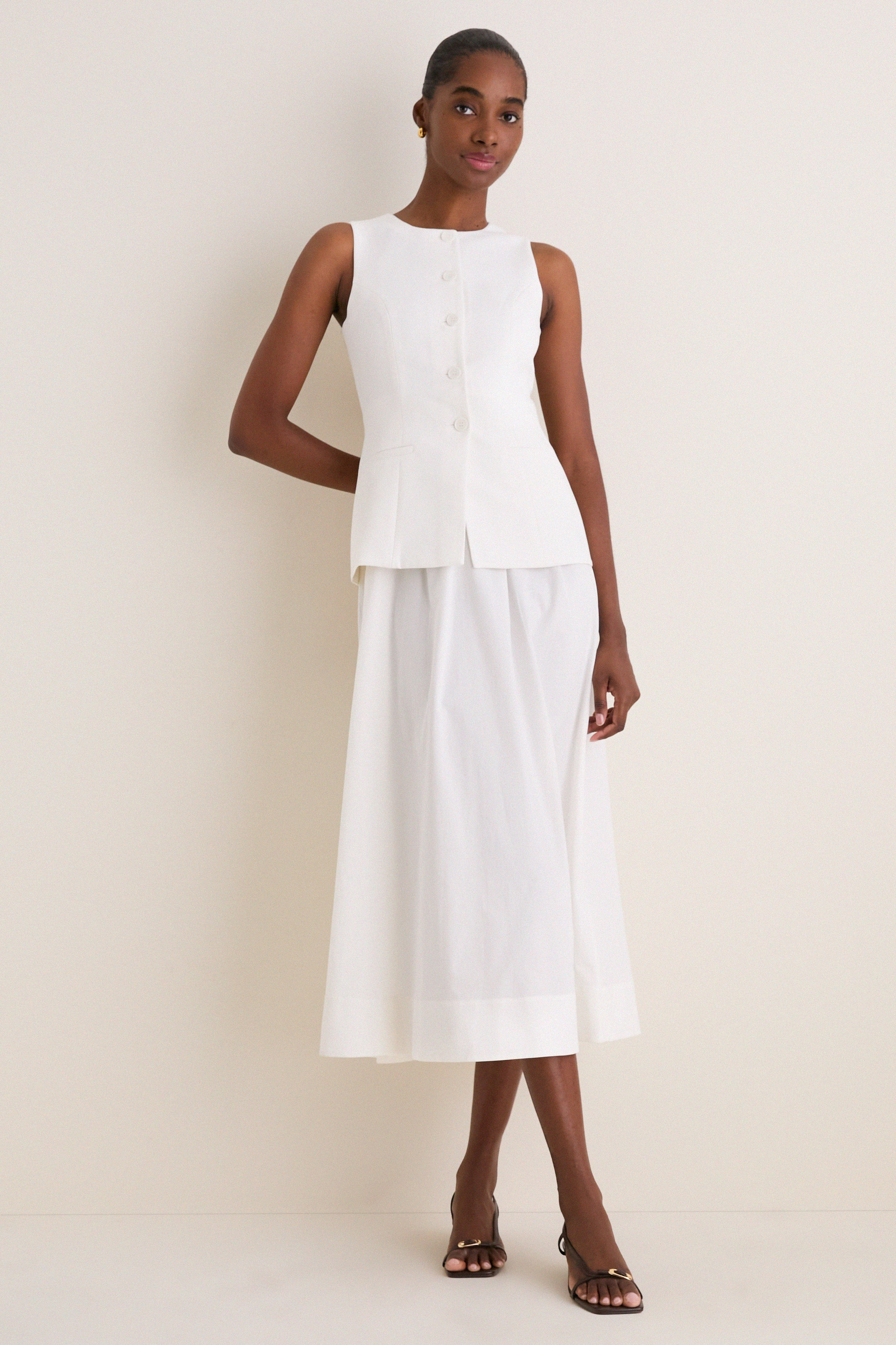 White Harley Waistcoat Dress | Tuckernuck (US)