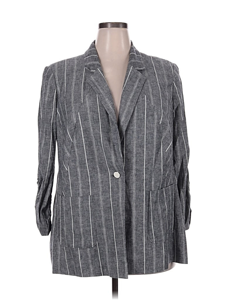 Lane Bryant Stripes Gray Blazer Size 20 - 66% off | ThredUp (US)