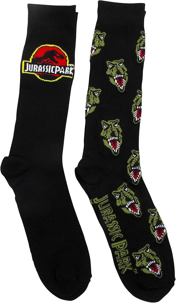 UNIVERSAL mens Jurassic Park 2 Pack Crew Socks | Amazon (US)