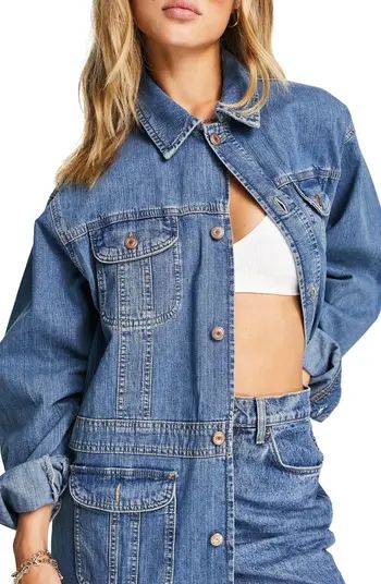 Topshop '70s Oversize Denim Jacket | Nordstrom | Nordstrom