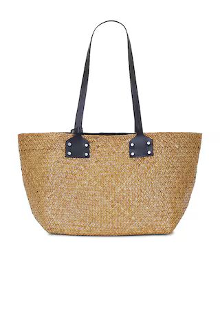 ALLSAINTS Mosley Straw Tote in Almond Beige from Revolve.com | Revolve Clothing (Global)