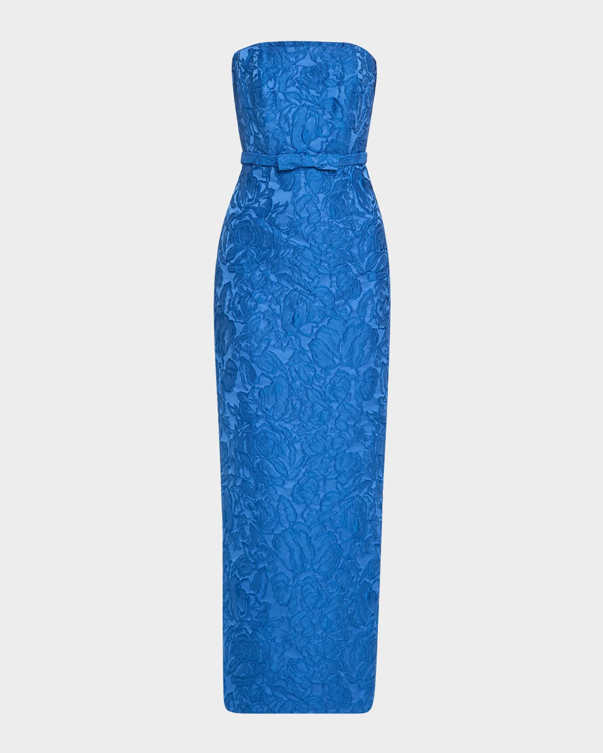 Sophia Strapless Floral Jacquard Column Gown | Neiman Marcus