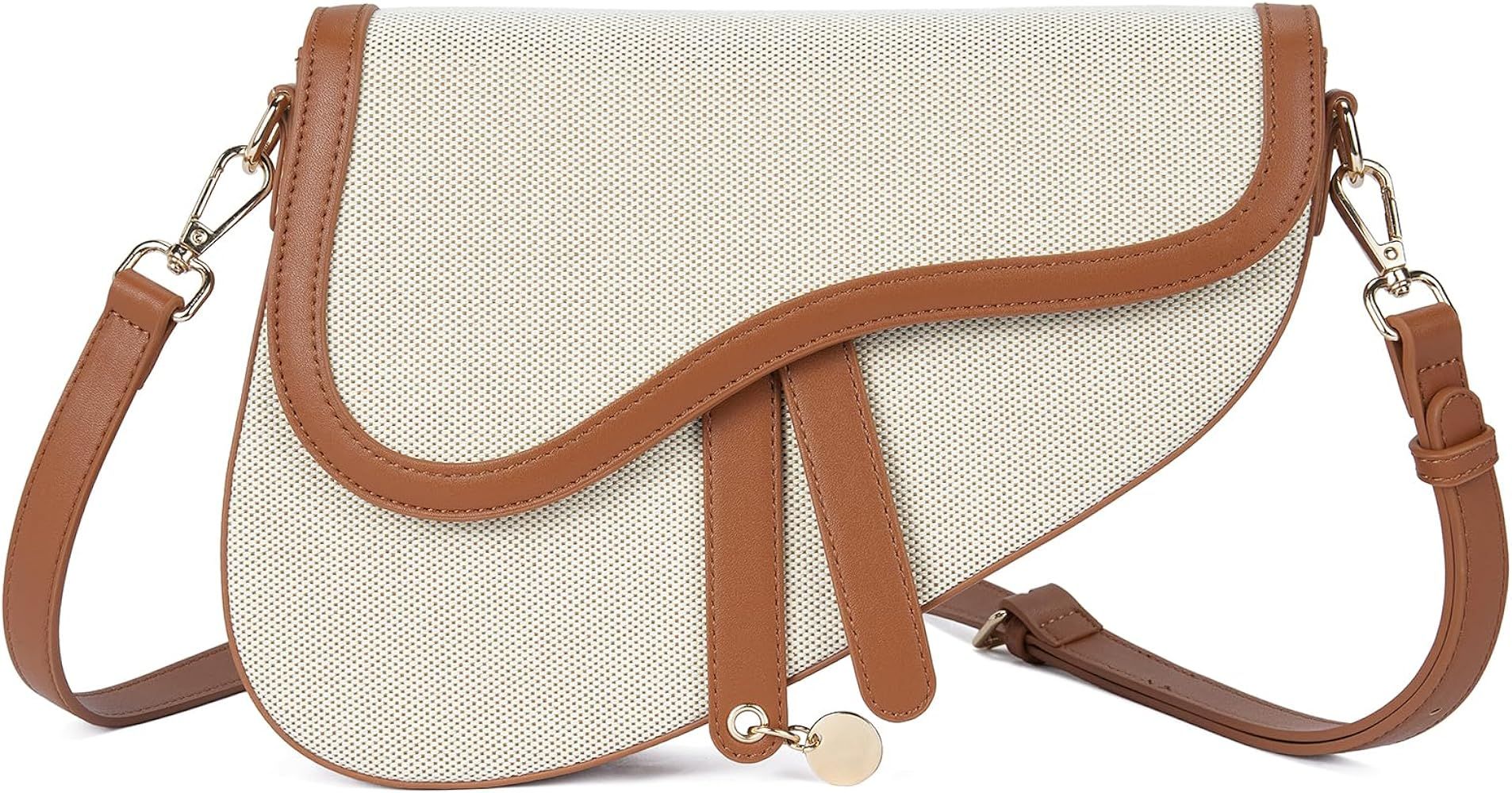 Telena Purses for Women Crossbody Bag Trendy Leather Saddle Bag with Adjustable Strap | Amazon (US)
