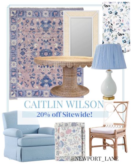 Coastal home decor, coastal decor, preppy decor, grandmillenial decor, patterned rug, wallpaper, floral rug, floral wallpaper, blue and white, pink and purple decor, blue armchair, rattan chair, bow chair, scalloped dining table, cane mirror



#LTKsalealert #LTKunder100 #LTKhome