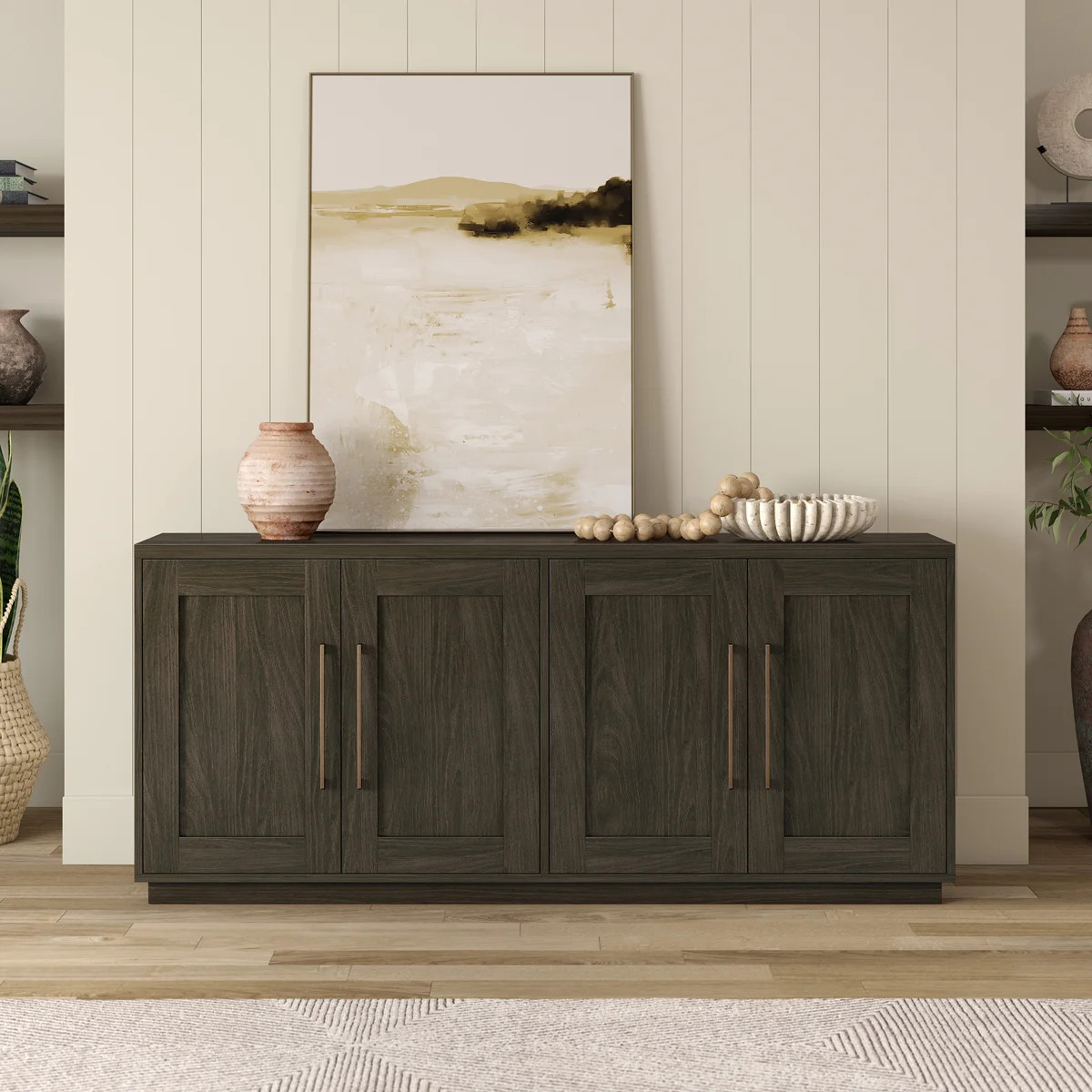 Tillman 68" Rectangular Buffet Table in Alder Brown | Wayfair North America