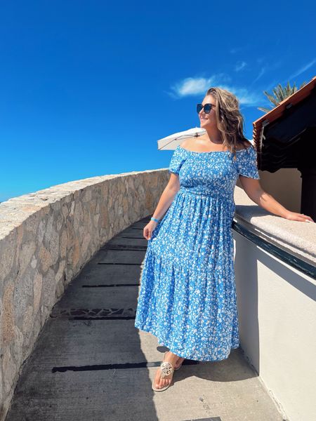 Ruffle dress I wore in Cabo on vacation is now 14% off and under $50! Wearing size XL. Bump-friendly and a great postpartum comfortable outfit as well! 

#LTKsalealert #LTKcurves #LTKFind