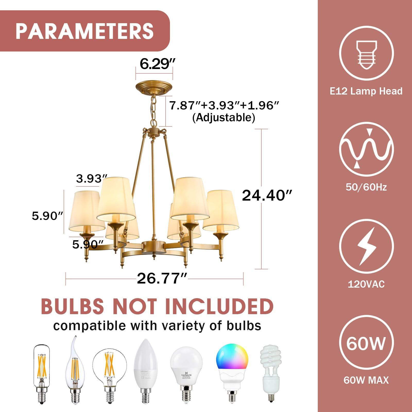 Gold Wagon Wheel Chandelier with White Linen Shade 6-Light Industrial Ceiling Light Fixture 26.8i... | Amazon (US)