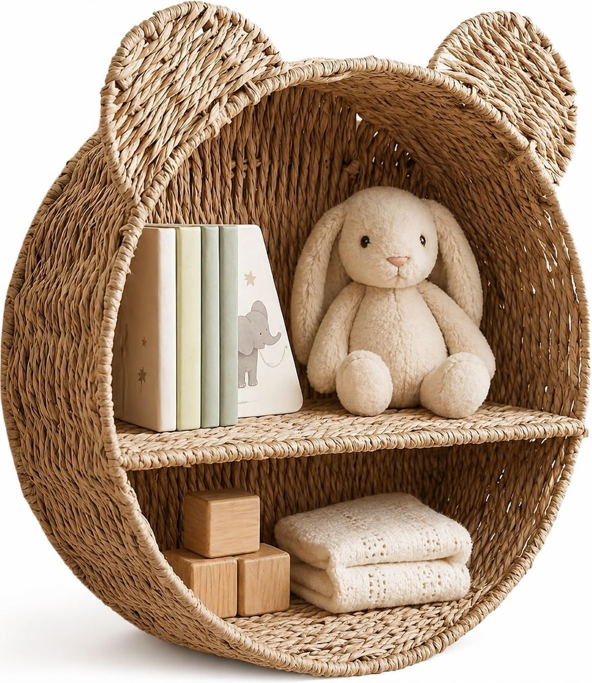 Teddy Bear Shelf, Nursery Shelves, Paper Rope Hanging Basket | Amazon (US)