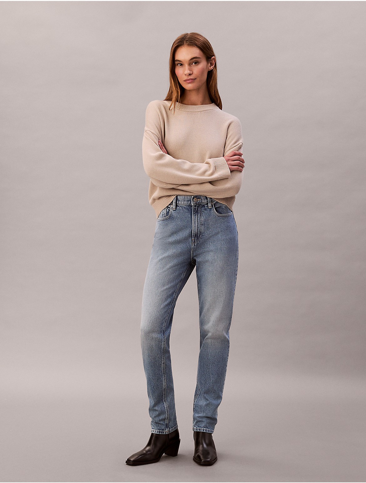 Calvin Klein Women's Mom Fit Jeans - Blue - 25W x RL | Calvin Klein (US)