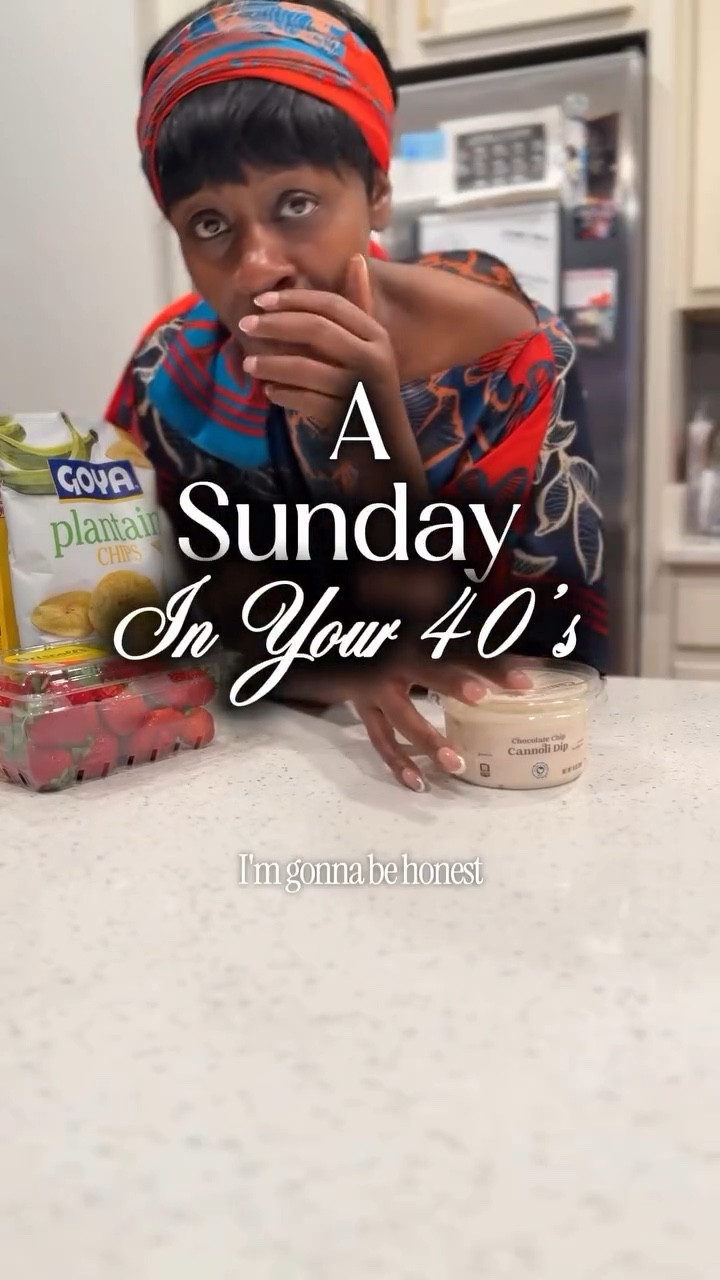 ✨ Sunday in Your 40s ✨

Sundays are for balance — Yesterday had a little productivity, a little indulgence, and a lot of joy.

• Tiffany and I finally made the viral savory plate — more to come on our thoughts 👀
• Quick trip to @wegmans because the samples were calling my name 🍴
• Perfume of the day: Milky Oudgasm by @kayali — warm, creamy, and unapologetically grown-woman 🤎
• Took an afternoon walk and got my steps in with my weighted vest — still and always a game changer 🏃🏽‍♀️
• Slipped into my new @coach loafers (linked in my LTK 👠) because comfort and style can coexist
• Ended the night with a sweet plate — @aldiusa chocolate chip cannoli dip paired with @chwinery Luxe Sparkling Wine, vanilla wafers, strawberries (for antioxidants, because balance 😂), and a handful of plantain chips.  #genx #blackgenx #over40 #fortysomething #nostalgia #aldi