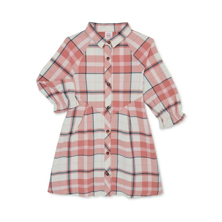 Wonder Nation Girls Yoke Mini Shirtdress, Sizes 4-18 & Plus - Walmart.com | Walmart (US)