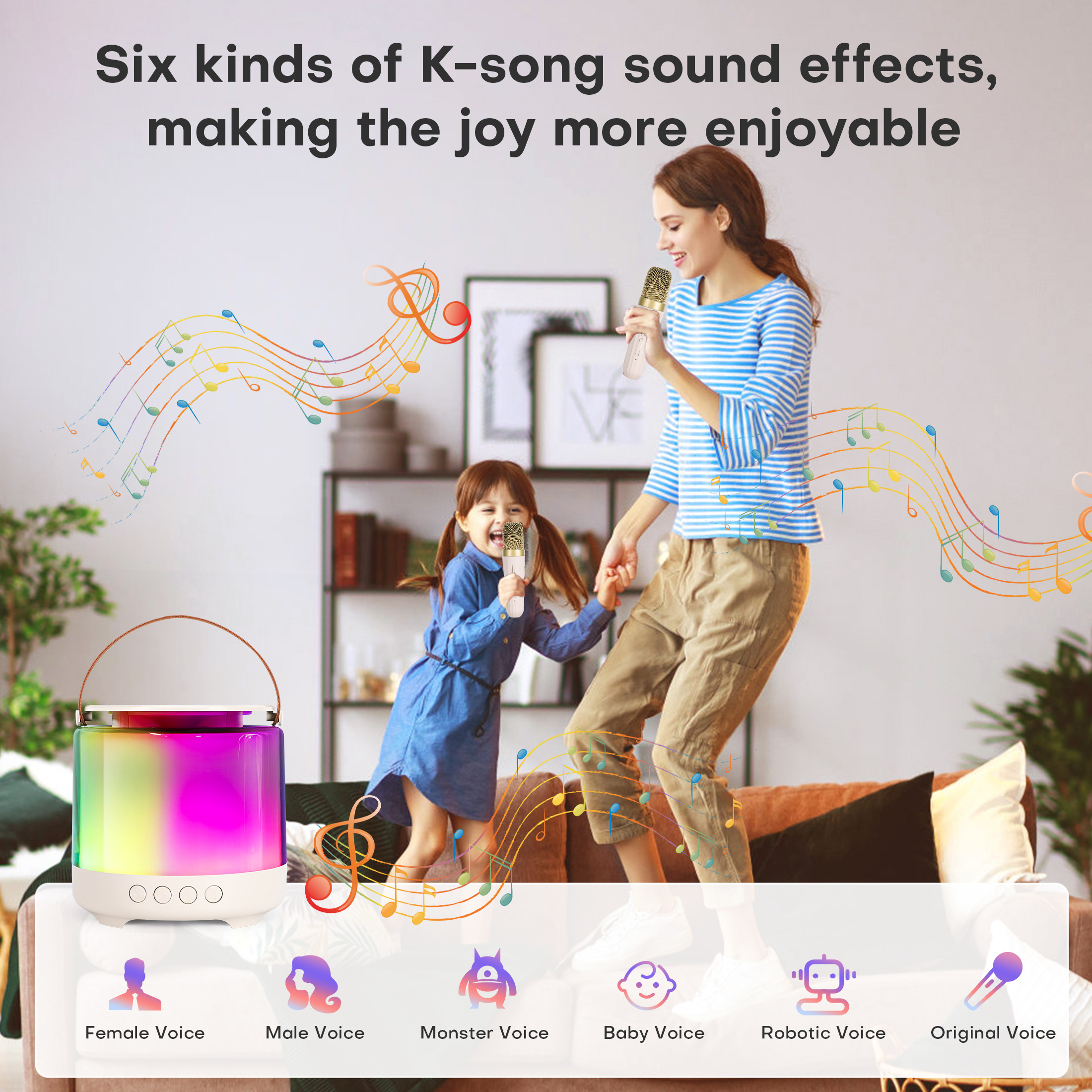 Kids Karaoke Machine Mini Portable Bluetooth Karaoke Speaker with 2 Wireless Microphone Karaoke S... | Walmart (US)