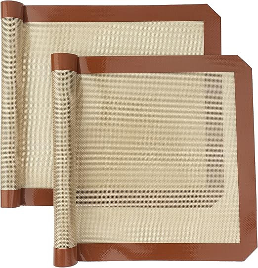 Silicone Baking Mat, Non Stick Cookie Sheet Reusable Silicone Mats for Baking | Amazon (US)