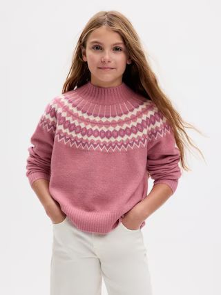 Kids Fair Isle Mockneck Sweater | Gap (CA)