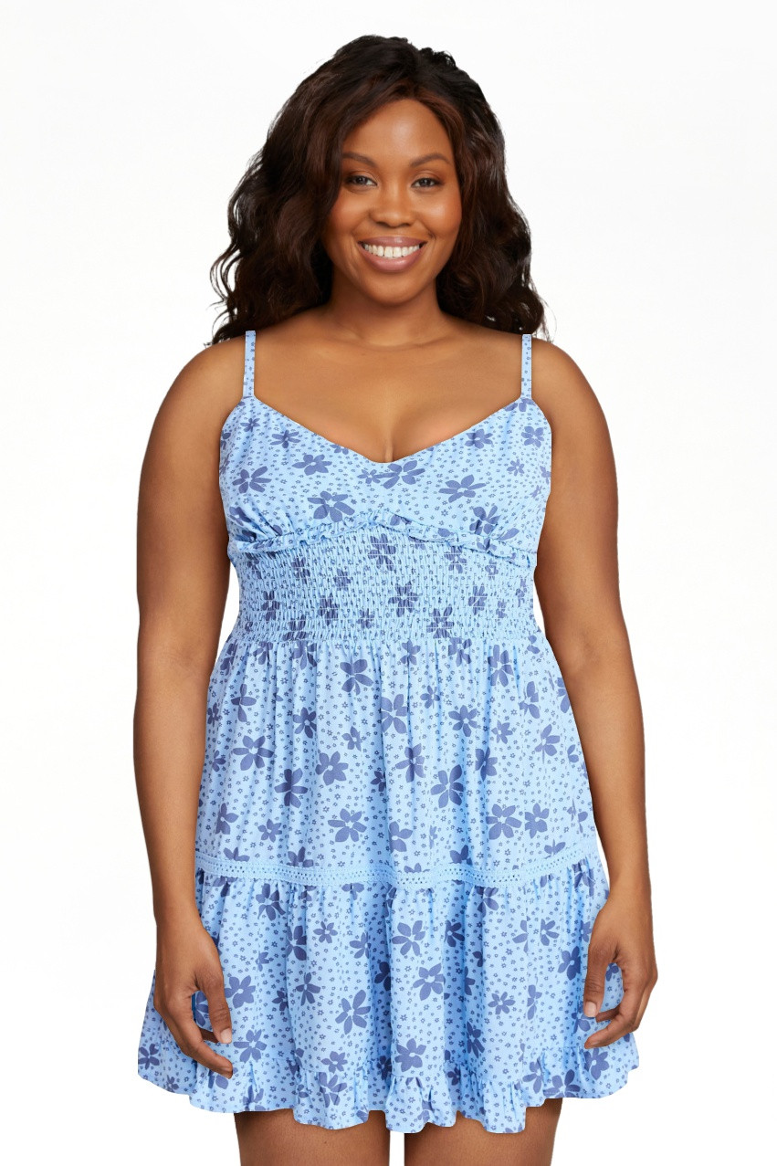 No Boundaries Ruffle Smocked Mini Dress, Women's XXS-XXL | Walmart (US)