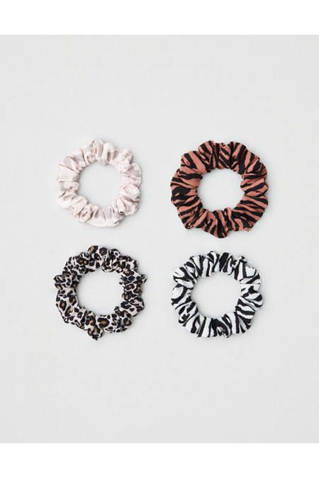 AEO Animal Print Scrunchies 4-pack | American Eagle Outfitters (US & CA)
