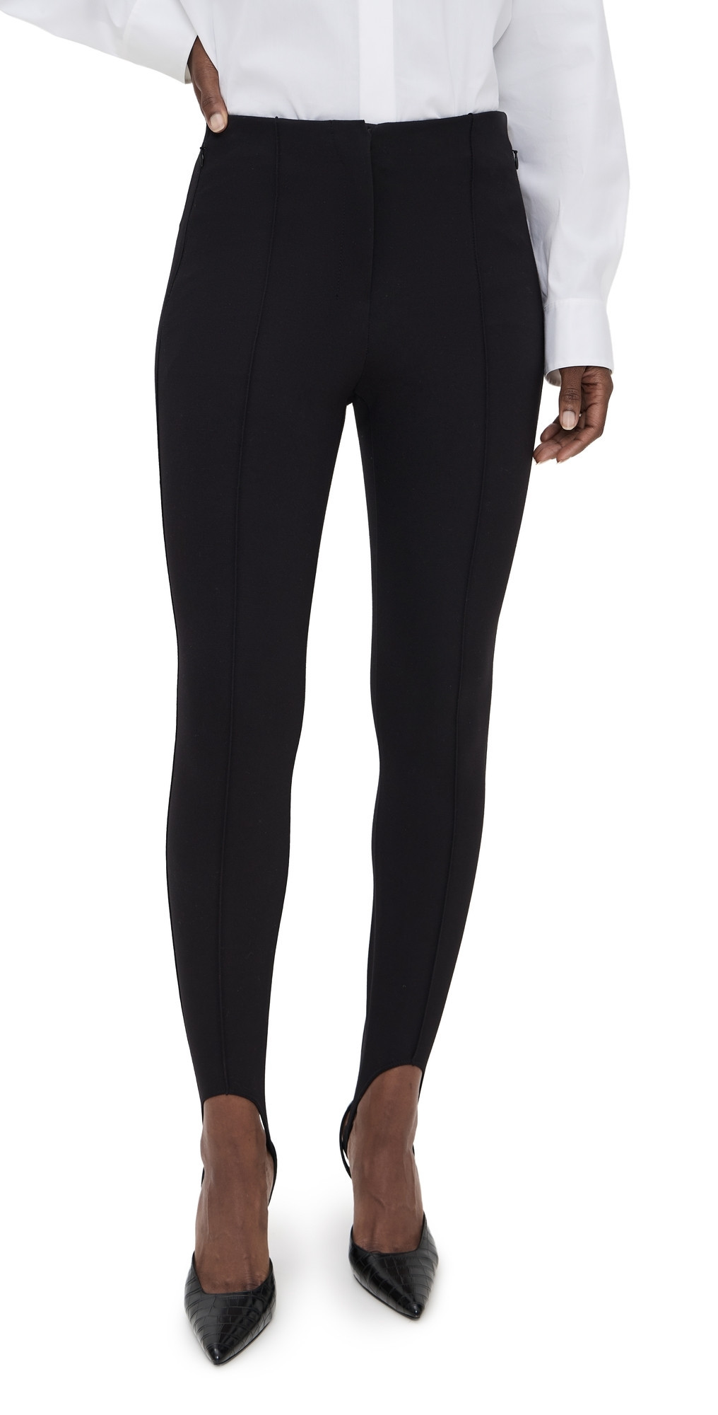 Theory Slim Stirrup Pants Black 8 | Shopbop