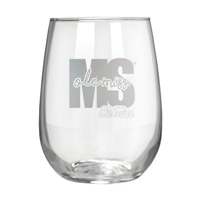 NCAA Ole Miss Rebels The Vino Stemless 17oz Wine Glass - Clear | Target