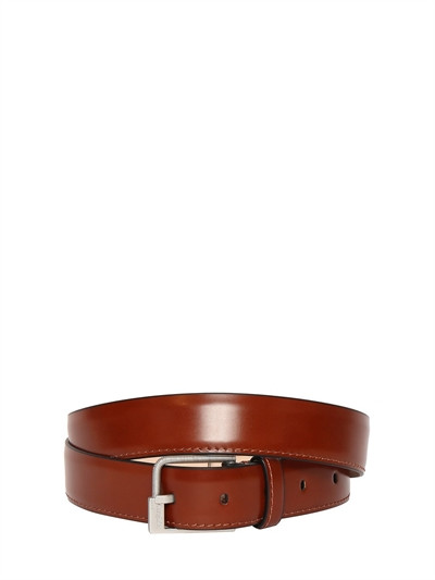 30mm Brushed calfskin leather belt | Luisaviaroma