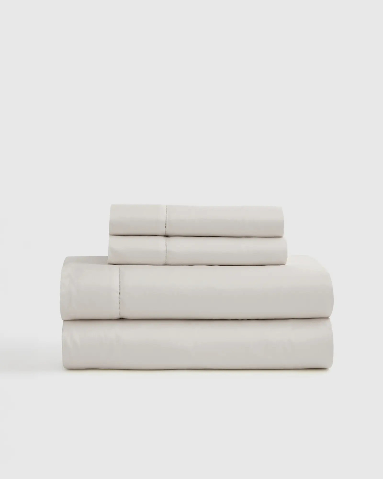 Giza Cotton Sateen Sheet Set in Light Grey | Quince