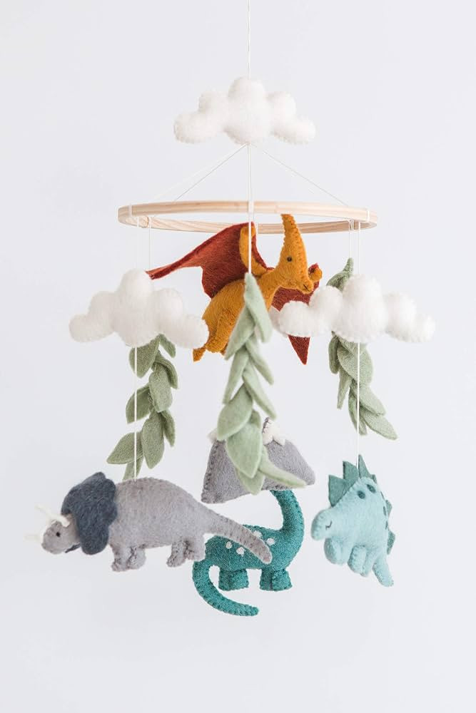 Dino Mobile, Dinosaur Theme Crib Mobile, Stegosaurus Brachiosaurus Triceratops Mobile Dinosaur Mo... | Amazon (US)
