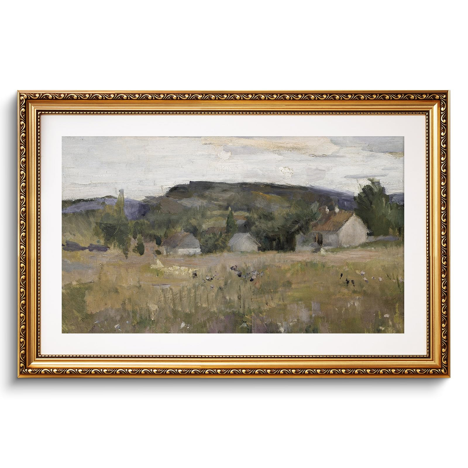 VIYYIEA Gold Framed Wall Art Canvas Print Home Decor Vintage Landscape Art Prints Wall Decor Abst... | Amazon (US)