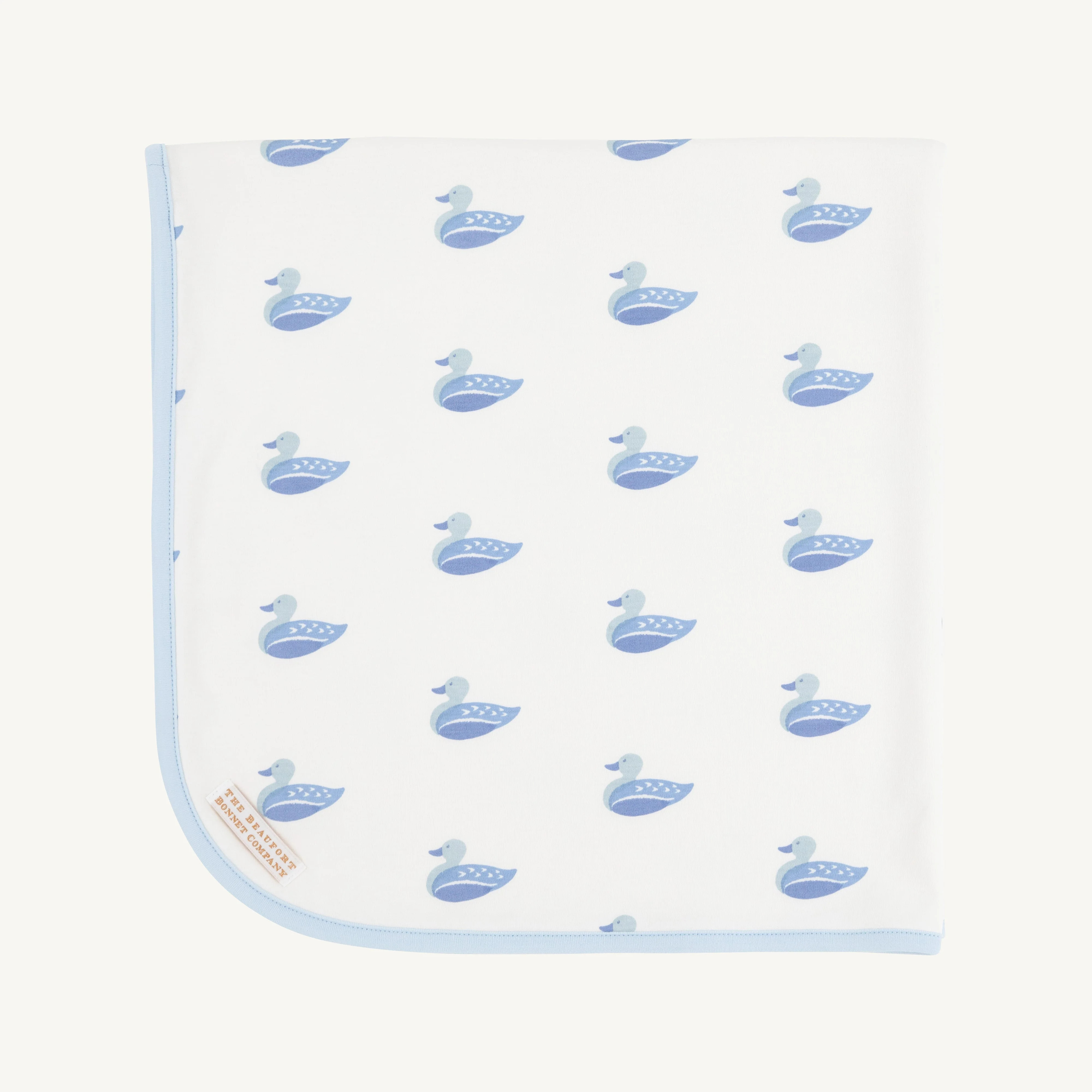 Baby Buggy Blanket - Merrimack Quack Quacks with Buckhead Blue | The Beaufort Bonnet Company