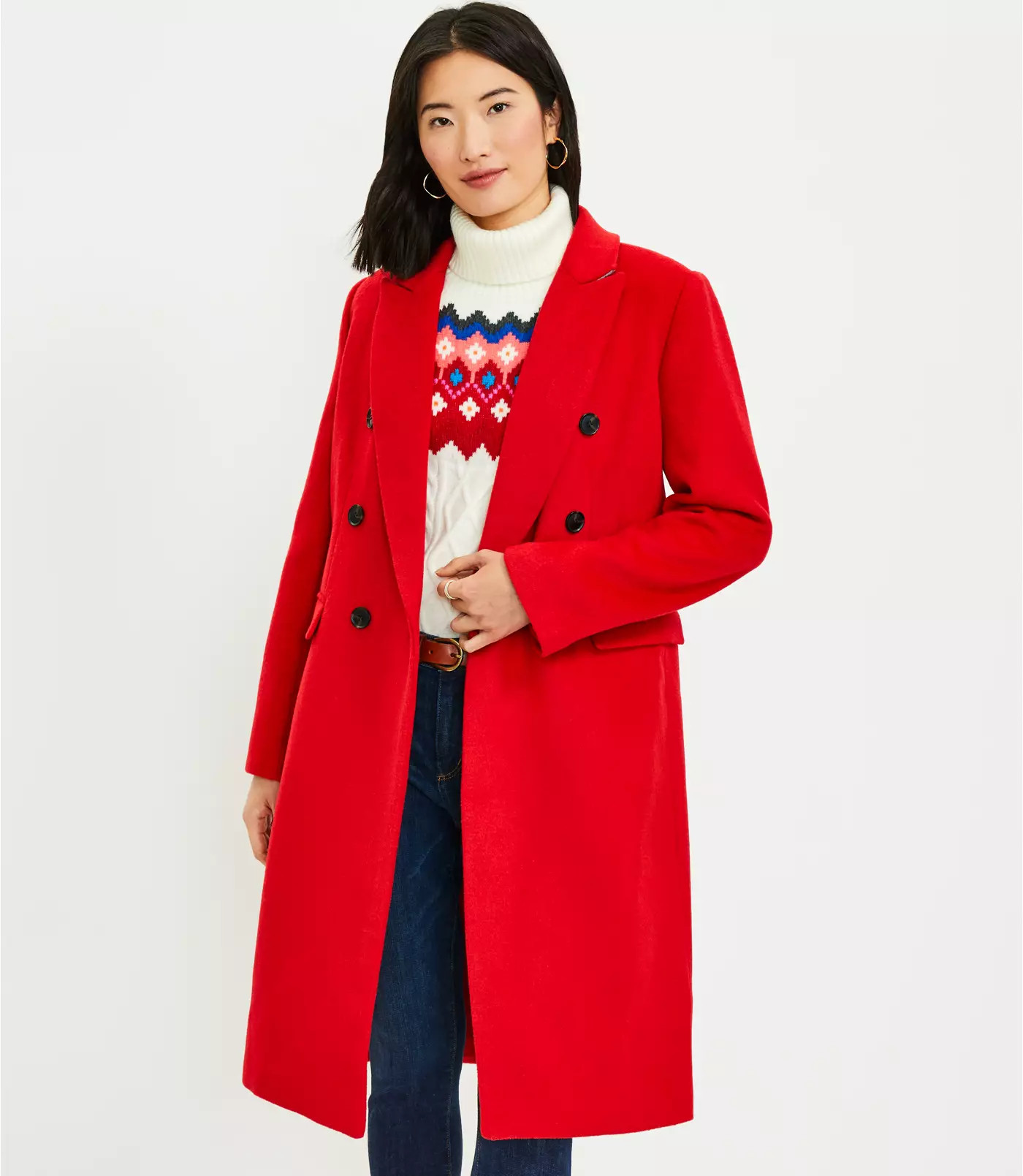 Petite Double Breasted Coat | LOFT