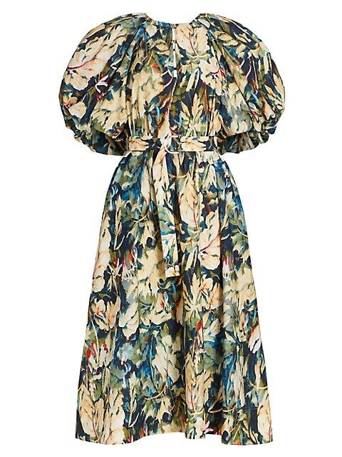 Harlow Floral-Print Midi Dress | Saks Fifth Avenue