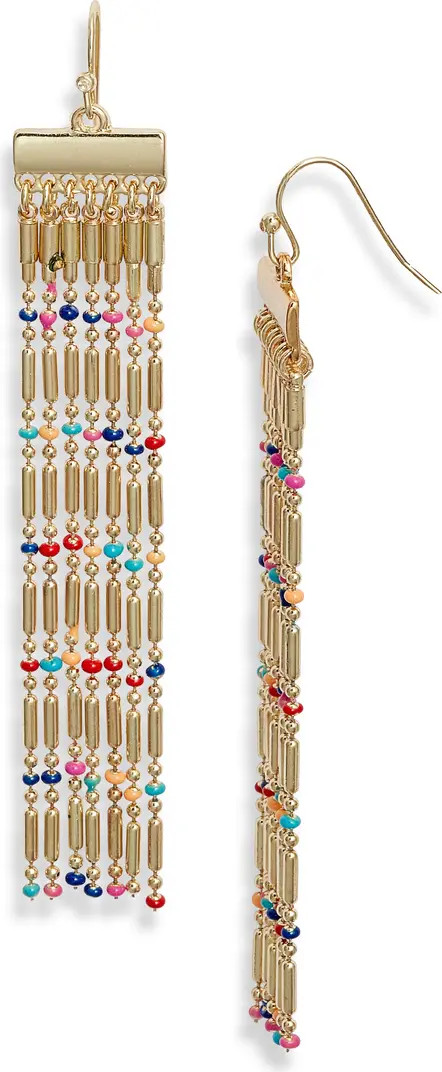 Nordstrom Enamel Dot Ball Chain Fringe Earrings | Nordstrom | Nordstrom