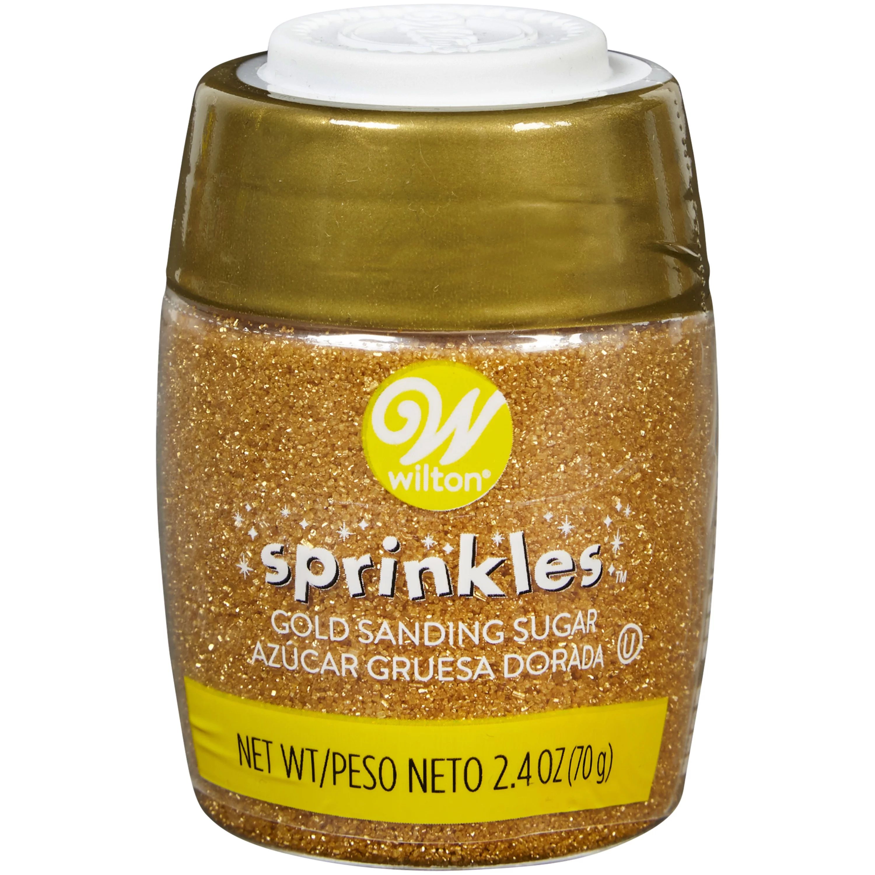 Wilton Metallic Gold Sanding Sugar Sprinkles, 2.4 oz. | Walmart (US)