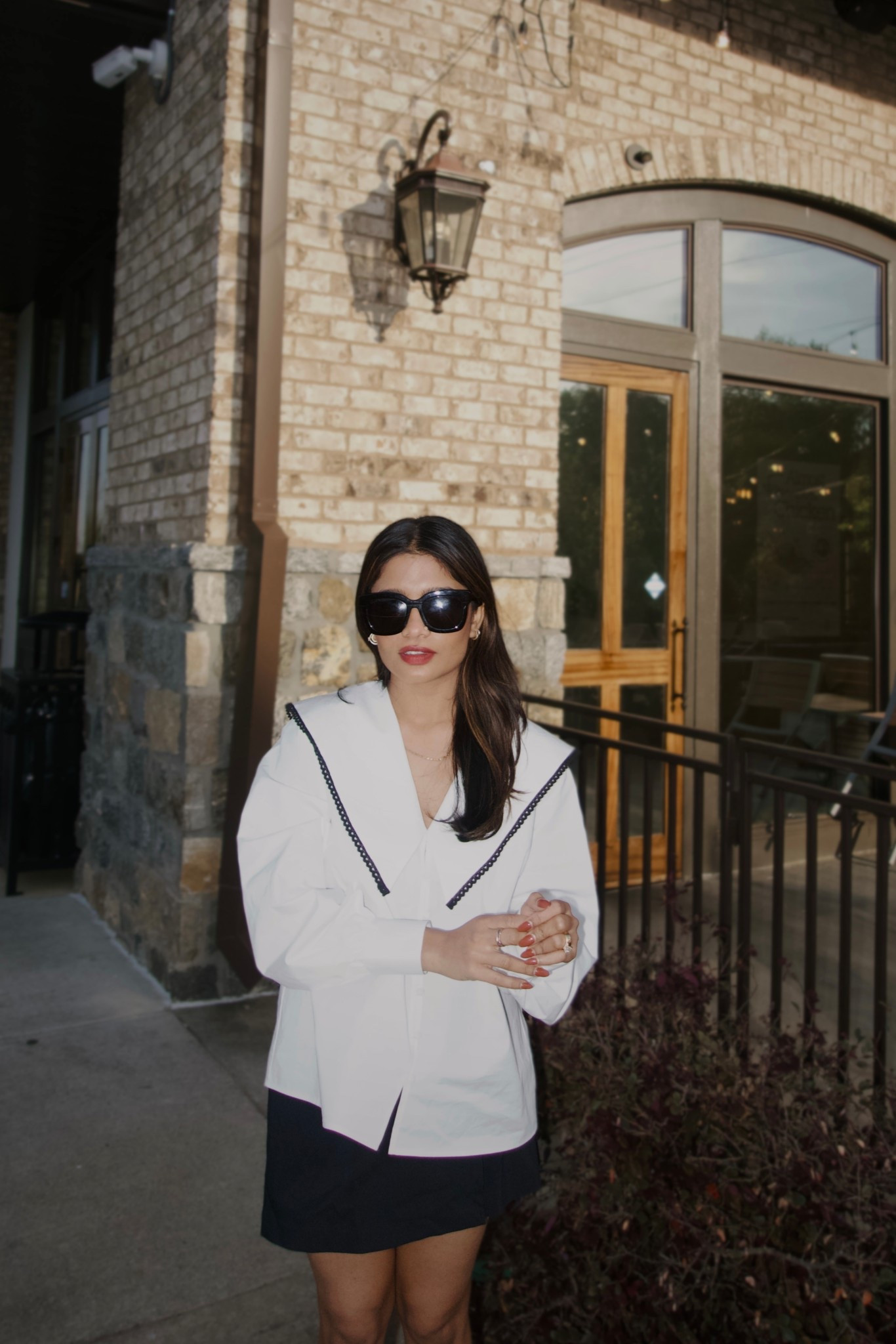 Statement collar blouse for spring, wearing 6. 

#LTKSeasonal #LTKootd #LTKPetite