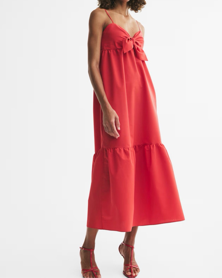 Red tie detail midi dress

#LTKSeasonal